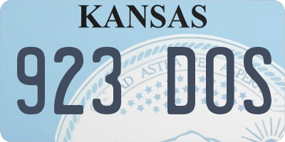 KS license plate 923DOS