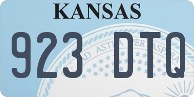 KS license plate 923DTQ