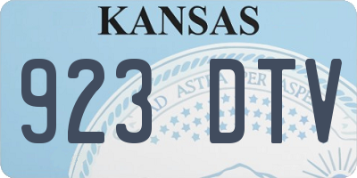 KS license plate 923DTV