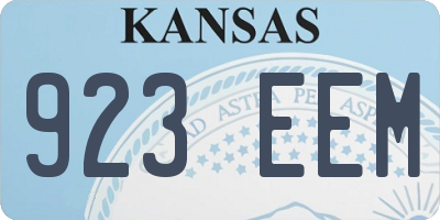 KS license plate 923EEM