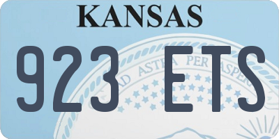 KS license plate 923ETS