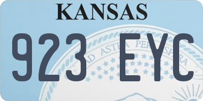 KS license plate 923EYC