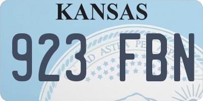 KS license plate 923FBN