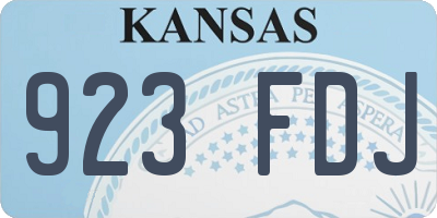KS license plate 923FDJ