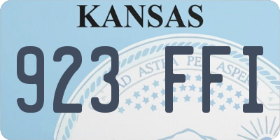 KS license plate 923FFI