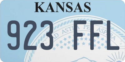 KS license plate 923FFL