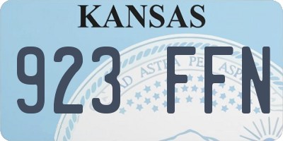 KS license plate 923FFN