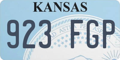 KS license plate 923FGP
