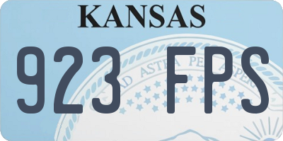 KS license plate 923FPS