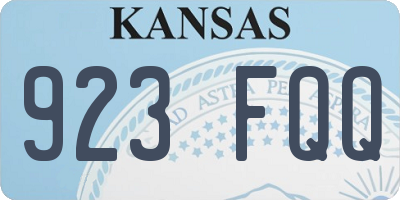 KS license plate 923FQQ