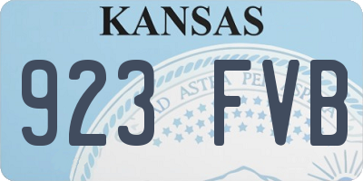 KS license plate 923FVB