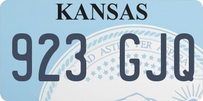 KS license plate 923GJQ