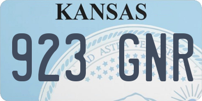 KS license plate 923GNR