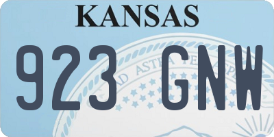 KS license plate 923GNW