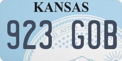 KS license plate 923GOB