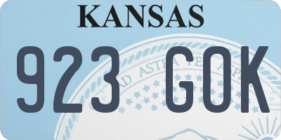 KS license plate 923GOK