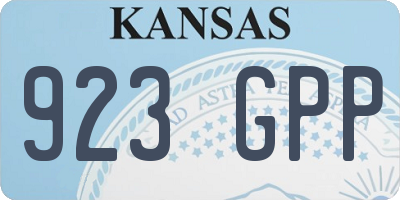 KS license plate 923GPP