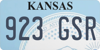 KS license plate 923GSR