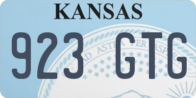 KS license plate 923GTG