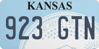KS license plate 923GTN
