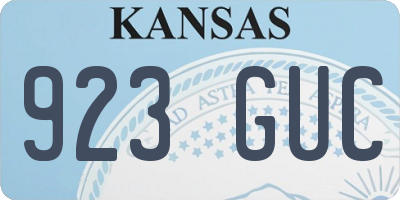 KS license plate 923GUC