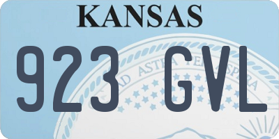 KS license plate 923GVL