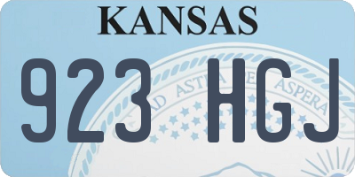 KS license plate 923HGJ