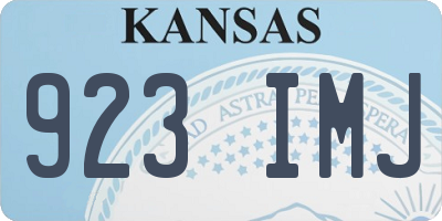 KS license plate 923IMJ