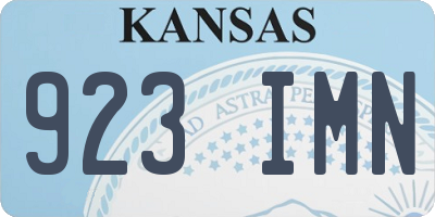 KS license plate 923IMN