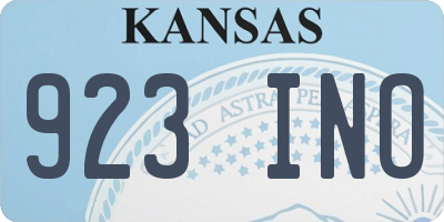KS license plate 923INO