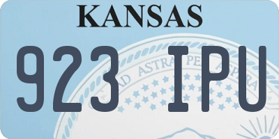 KS license plate 923IPU