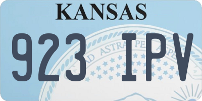 KS license plate 923IPV