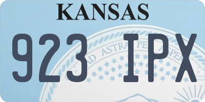 KS license plate 923IPX