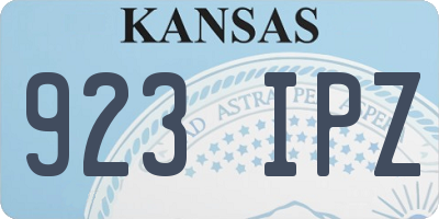 KS license plate 923IPZ