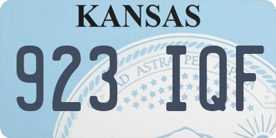 KS license plate 923IQF