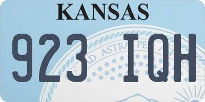 KS license plate 923IQH