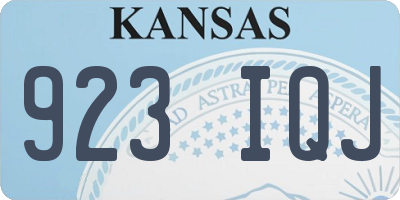 KS license plate 923IQJ