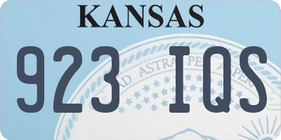 KS license plate 923IQS