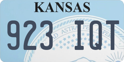 KS license plate 923IQT