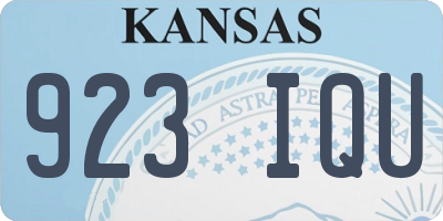 KS license plate 923IQU