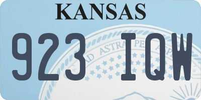 KS license plate 923IQW
