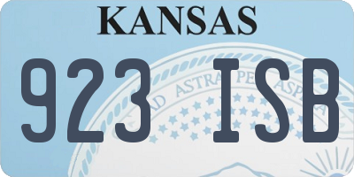 KS license plate 923ISB