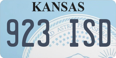 KS license plate 923ISD
