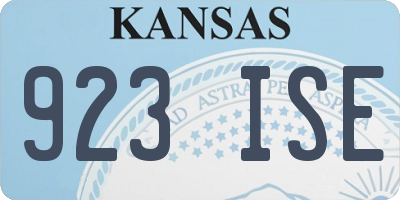 KS license plate 923ISE