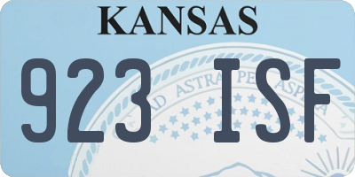 KS license plate 923ISF