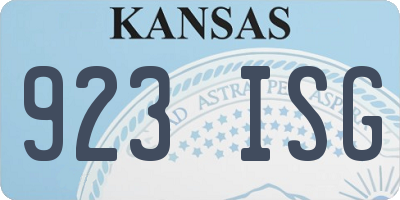 KS license plate 923ISG
