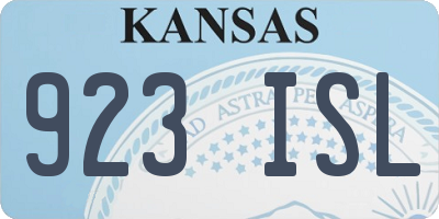 KS license plate 923ISL