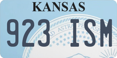 KS license plate 923ISM