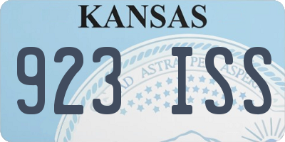 KS license plate 923ISS