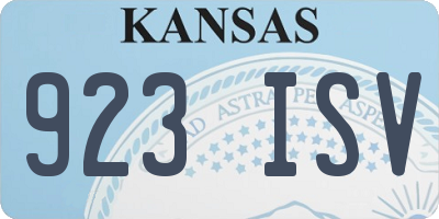 KS license plate 923ISV